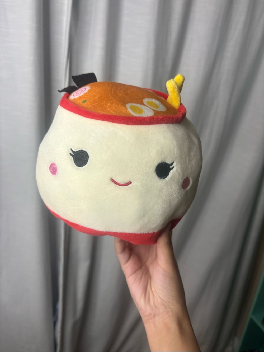 Reversable Plush Dumpling/Sushi Squishmallow- Cream & Red Soft Kids Plush
